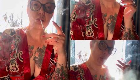 Chesterfield 100s - My breakfast is filling my black lungs, I don't need to eat in the morning, my lungs do - Deep Inhales - Mouth Inhales and open mouth exhales