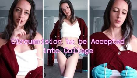 Circumcision to be Accepted into College SD