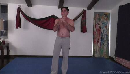 Birthday Surprise Gone Wrong! Steve is Scissored, Smothered and Bound by Veve Lane!