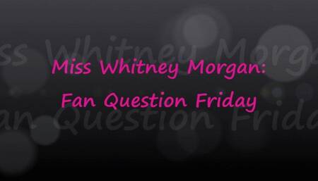 Miss Whitney Morgan: Another Fan Question Friday - Barefoot