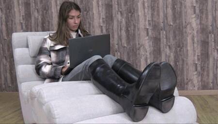 Karina in Riding Boots