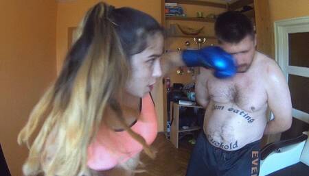 HARD THAI BOX TRAINING VLOG - I USE MY HUSBAND'S FACE AS A BOXING BAG - INHUMAN FULL POWER PUNCHES