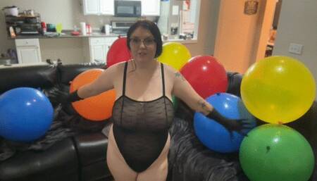 Popping Massive 36 inch Balloons (mp4)