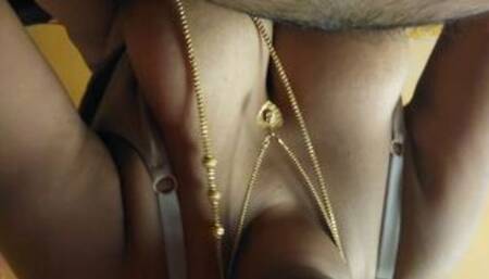 My hubby friend suck my boobs