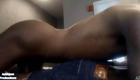 Thigh Fucking Chocolate Mama Again (Closer Side View- With Cumshot From My POV)