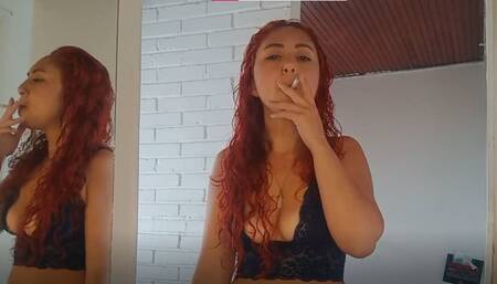 I clean while smoking a cigarette, coughing