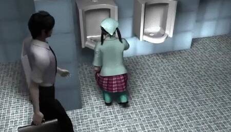 THE TOILET CLEANER GETS FUCK HARD BY RANDOM MEN