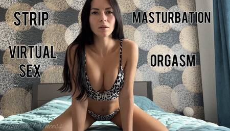 Strip, virtual sex, masturbation, orgasm
