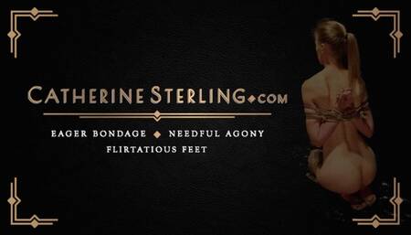 Bare Feet Make Catherine Sterling Drool – All Over Her Own Toes and Soles During a Ballgagged Self Bondage Floor Tie! SD Version