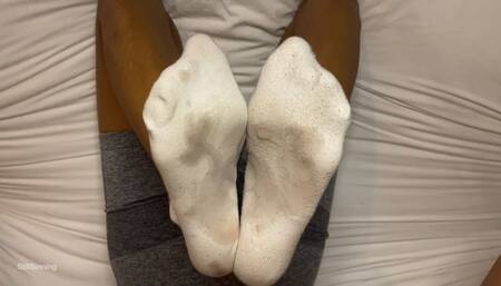 Cummy SOCKJOB After WORKOUT