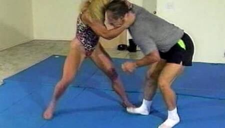 Mixed House Wrestling - Sally McNeil and Heidi