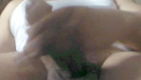 Stroking a big thick stiff veined dick till pulsating