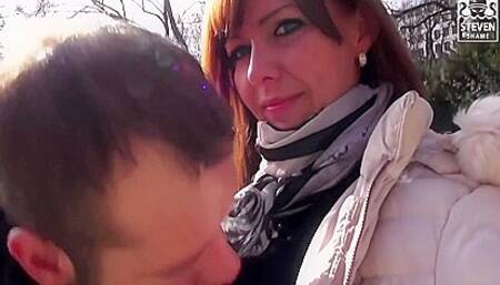Horny Milf Fucked In Car: Threesome In Parking Lot: Melina Pure Dating 44 Min P1