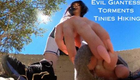 Evil Giantess Torments Tinies Hiking HD - Outdoor Public Fantasy Worshiping Sweaty Feet and Armpits