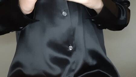 Stethoscope + silk button up shirt