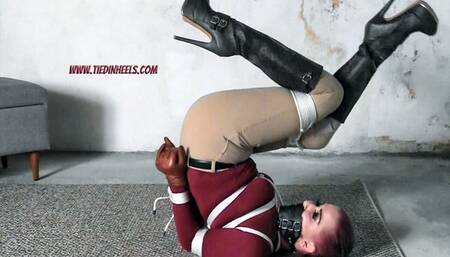 Whitney Morgan Tied in Riding Breeches and High Heeled Knee Boots! HD-avi