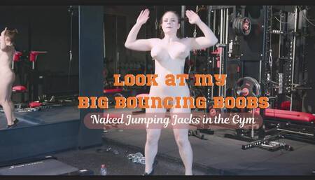 Naked Jumping Jacks in gym 4K