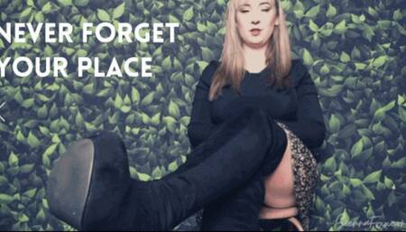 Never forget your place