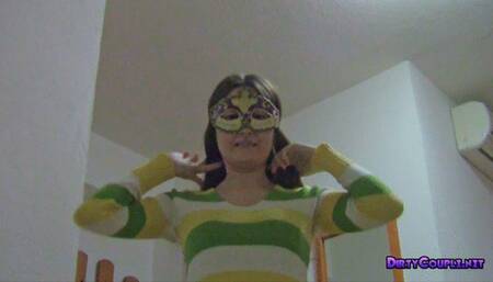 Shy brunette suck cock and fuck with mature horny man