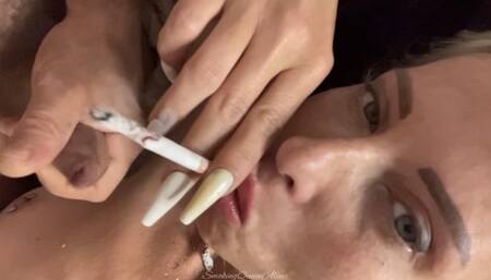 I make my boyfriend crazy with smoking that long white eve