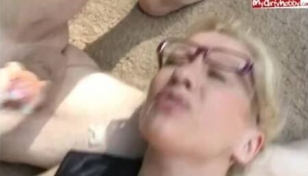 Wild hooker's facial porn