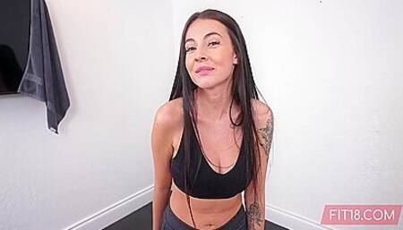 Fucking My Petite Big Titty 34d Stepdaughter At The Gym - Serena Salgot