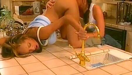 Lola Martin And Crystal Knight In Kitchen