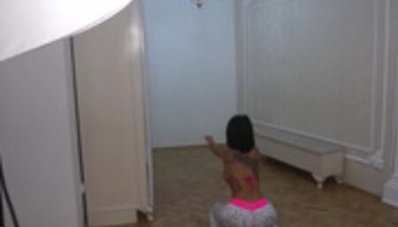 Anisyia Livejasmin Yoga pants workout butt exercises