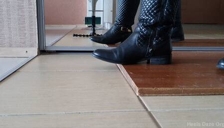 Toe Tapping in Three Pairs of Leather Boots 3