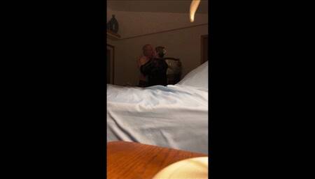 Fucking in Black Lingerie and New Beige Calvin Klein Spiked Heel Pumps (9-24-2023)