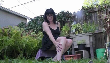 Fisting My Ass in the Backyard