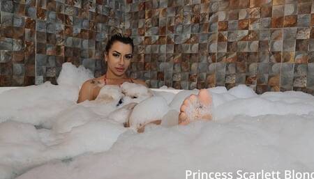 Princess Scarlett Blond - Sexy Princess Scarlett Foot worship jacuzzi - FOOT WORSHIP - SOLES - WRINKLED SOLES - FOOT DOMINATION - ASS - FEMDOM - FOOT FETISH - FOOT SLAVE - DIRTY FEET - (FOR MOBILE DEVICES)