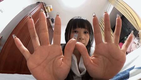 Martina beautiful silver finger fetish