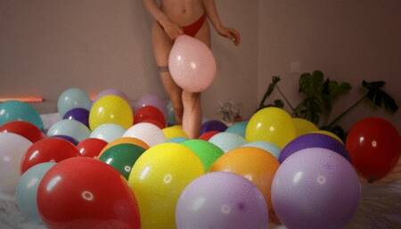 Birthday Balloons Stuffed & Cum Covered