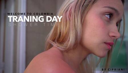 Shower time with a sexy latina blonde girl!!!! Welcome to my Store