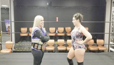 Humiliating outfit leads to bodyscissors and more!