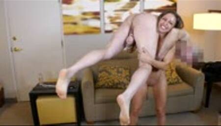 Lora Cross 108# vs 160# Man Lift and Carry with Backbreaker Handjob