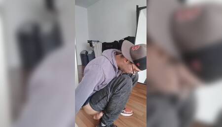 Indonesian Boy's Dildo Ridding