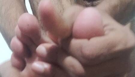 Applying Body Lotion on Stepson Mikey Body and Feet Full Naked and Skinny Handsome Cute Virgin Boy
