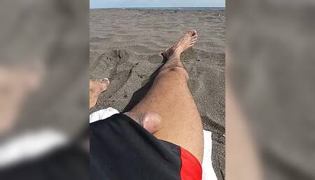 Masturbation on the Nude Beach for All to See