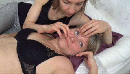 Eye checking and stretching