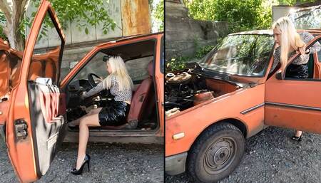 Lucy in cranking session with an old ZAZ