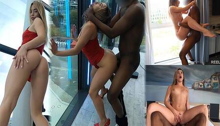 Spanish Dancer Anastasia Brokelyn Gets Fucked in the Gym and in the Balcony by a Fake Producer