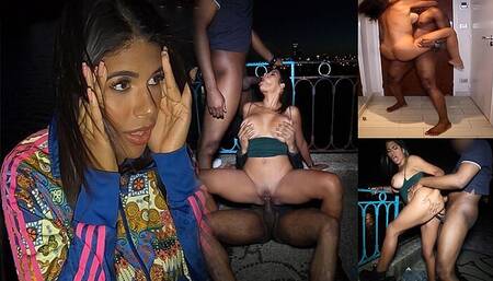 Sheila Ortega Gets Fucked in the Street by 2 Strangers to Compensate Her Brother's Debts