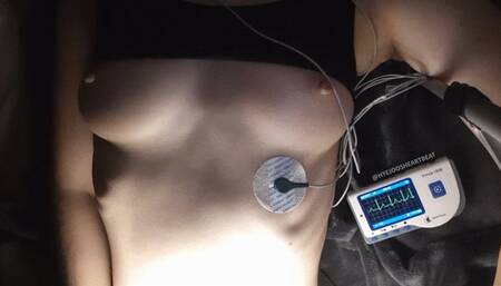 Subtle visible heartbeat while masturbating