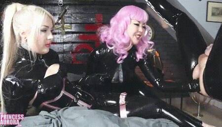 Latex foot fucking - Extreme anal play