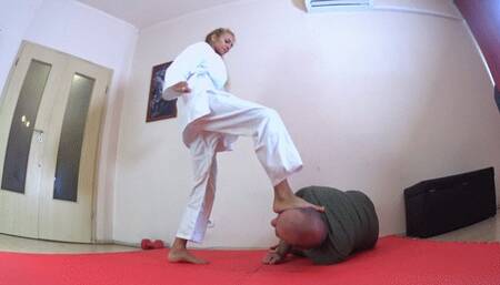 CECILIA - Lethal Karateka Feet - Fight Me, Bully! - CRUEL Punishment With Kicking And Stomping GOPRO VERSION