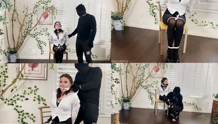 Gagged in Black Tights