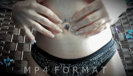 Black Spider Belly Ring Fingering (HD) MP4