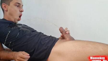 Pissed on Myself and in My Mouth and Then Cum